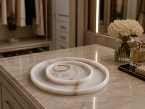 Aragonese Alabaster Nesting Trays — Set of Two