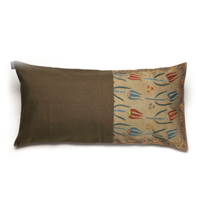 Olive Promise Vintage Suzani/Linen Cushion